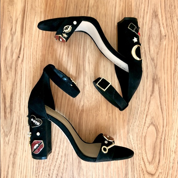 aldo black high heel sandals